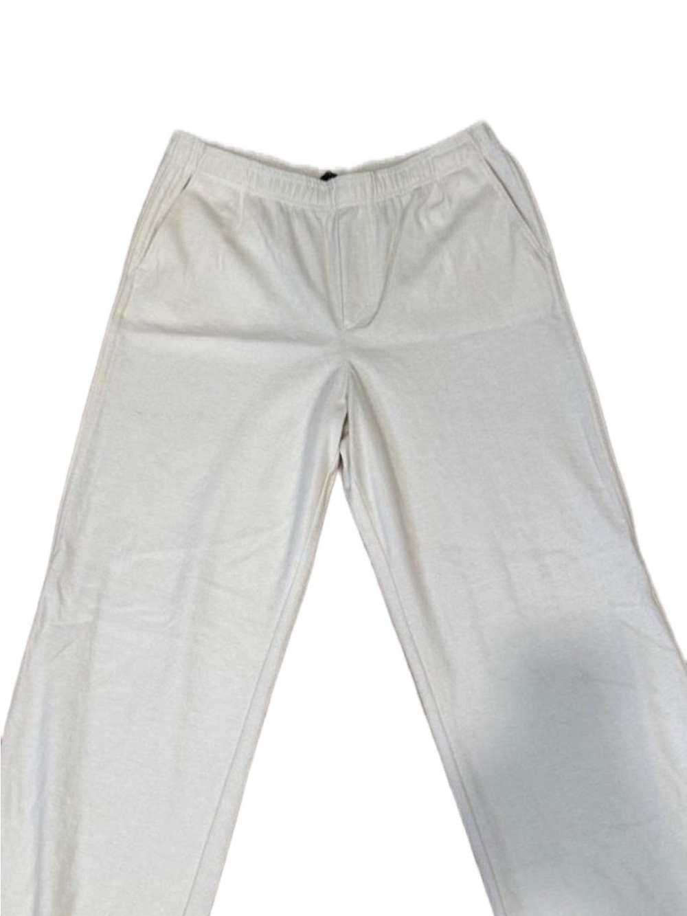 Zara Men's Cream Elastic-Waist Jogger Pants